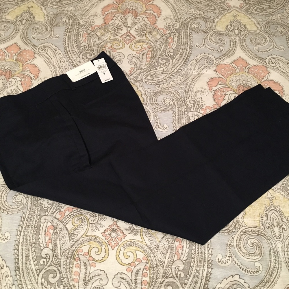 Ann Taylor Factory Curvy Navy Cropped Pants